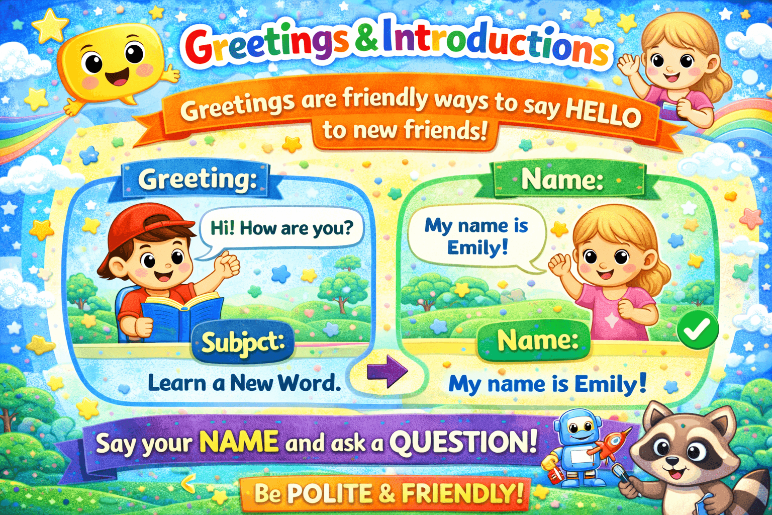 Greetings and Introductions for Kids