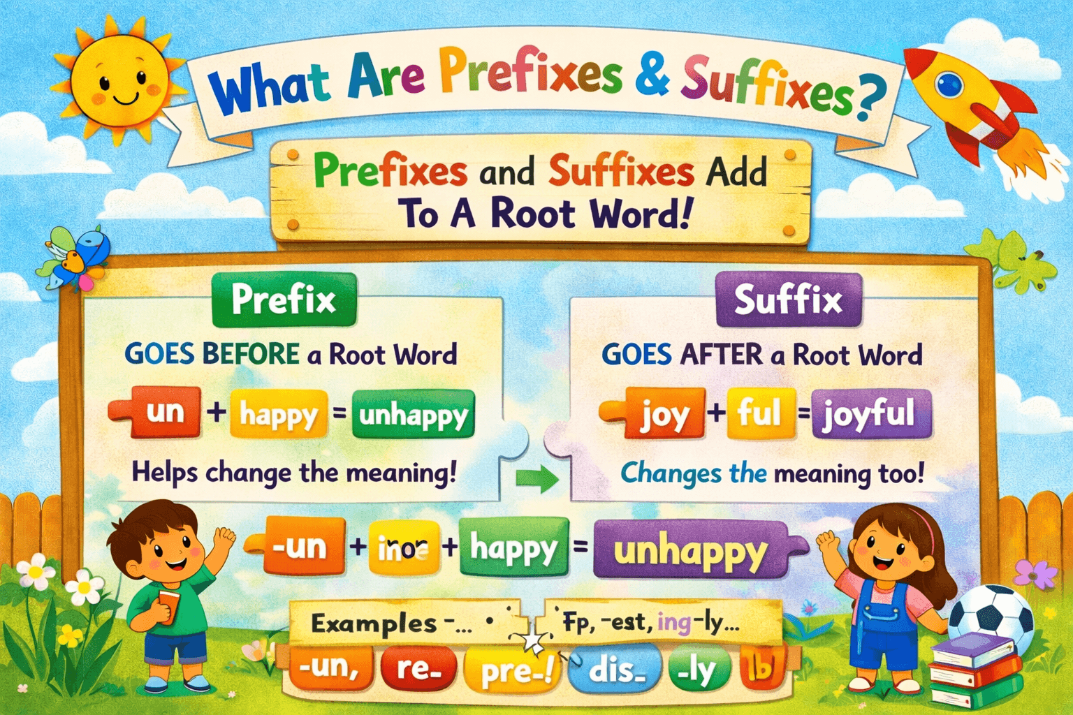 Prefixes and Suffixes for Kids