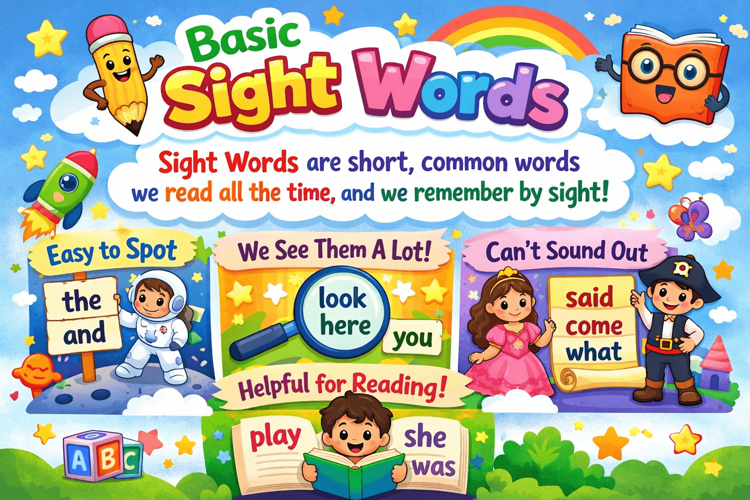 Basic Sight Words for Kid