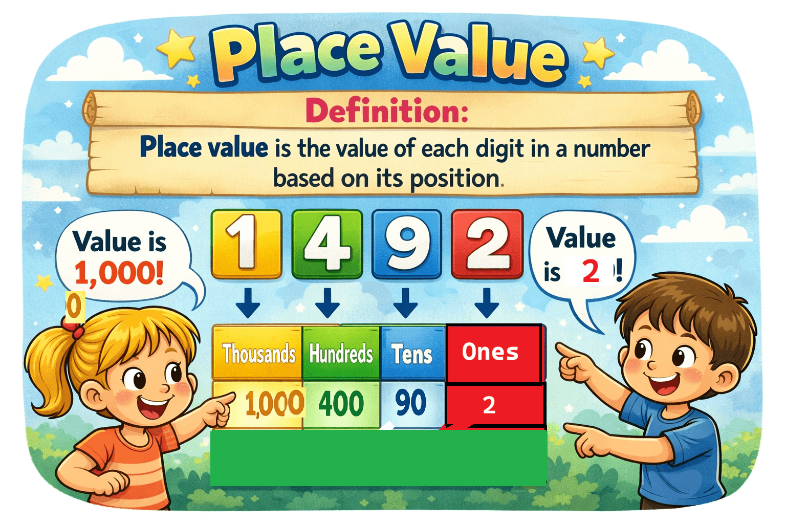 Place Value for Kids: Ones, Tens, Hundreds, and Thousands